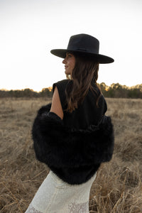 Faux Fur Jacket (black)