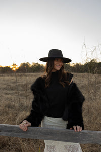 Faux Fur Jacket (black)