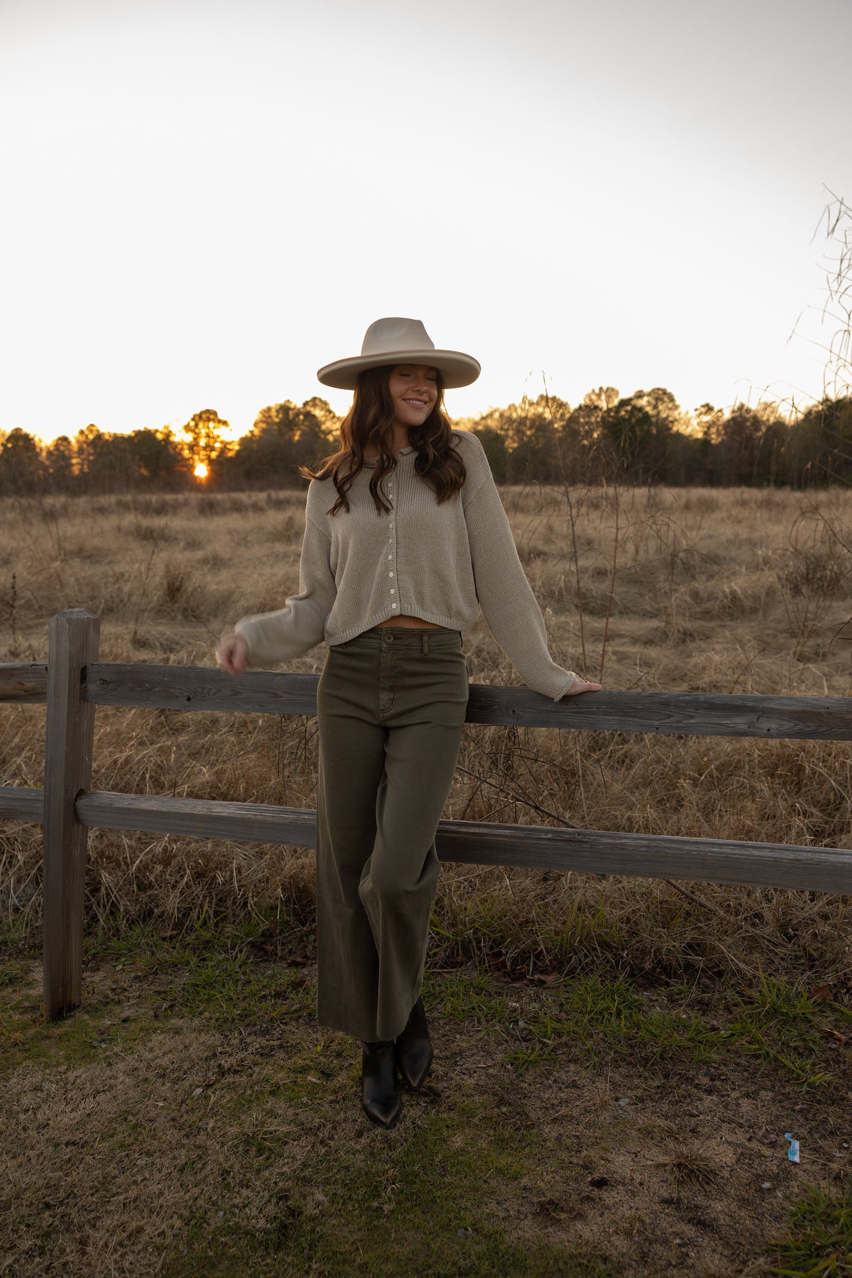 Marine Fit Wide Leg Pants (fade olive)