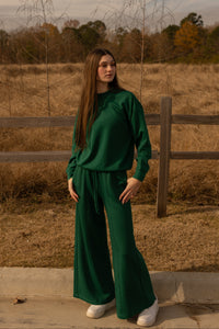 Mockneck Scuba Top (hunter green)