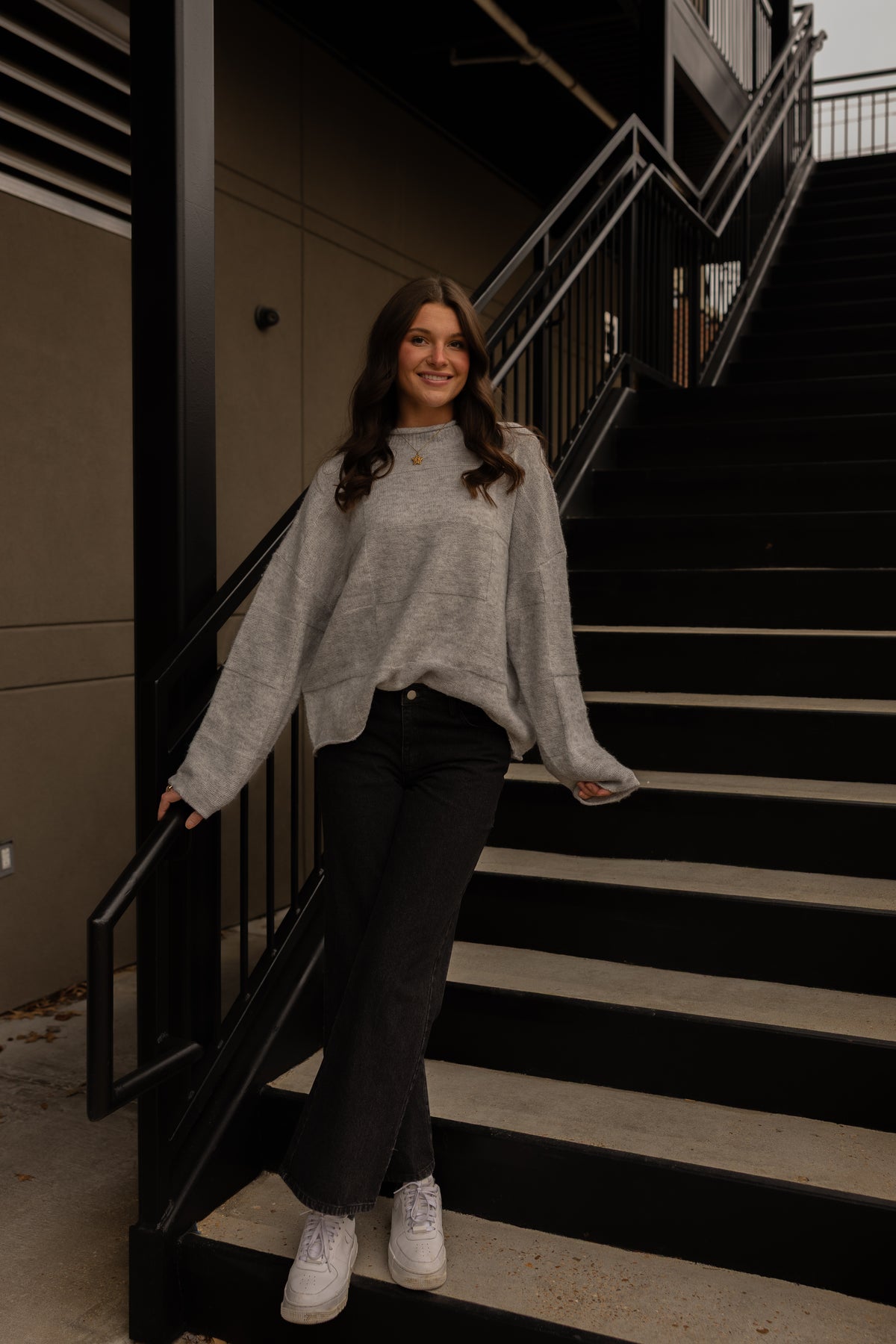 Ryleigh Checkered Sweater (grey)