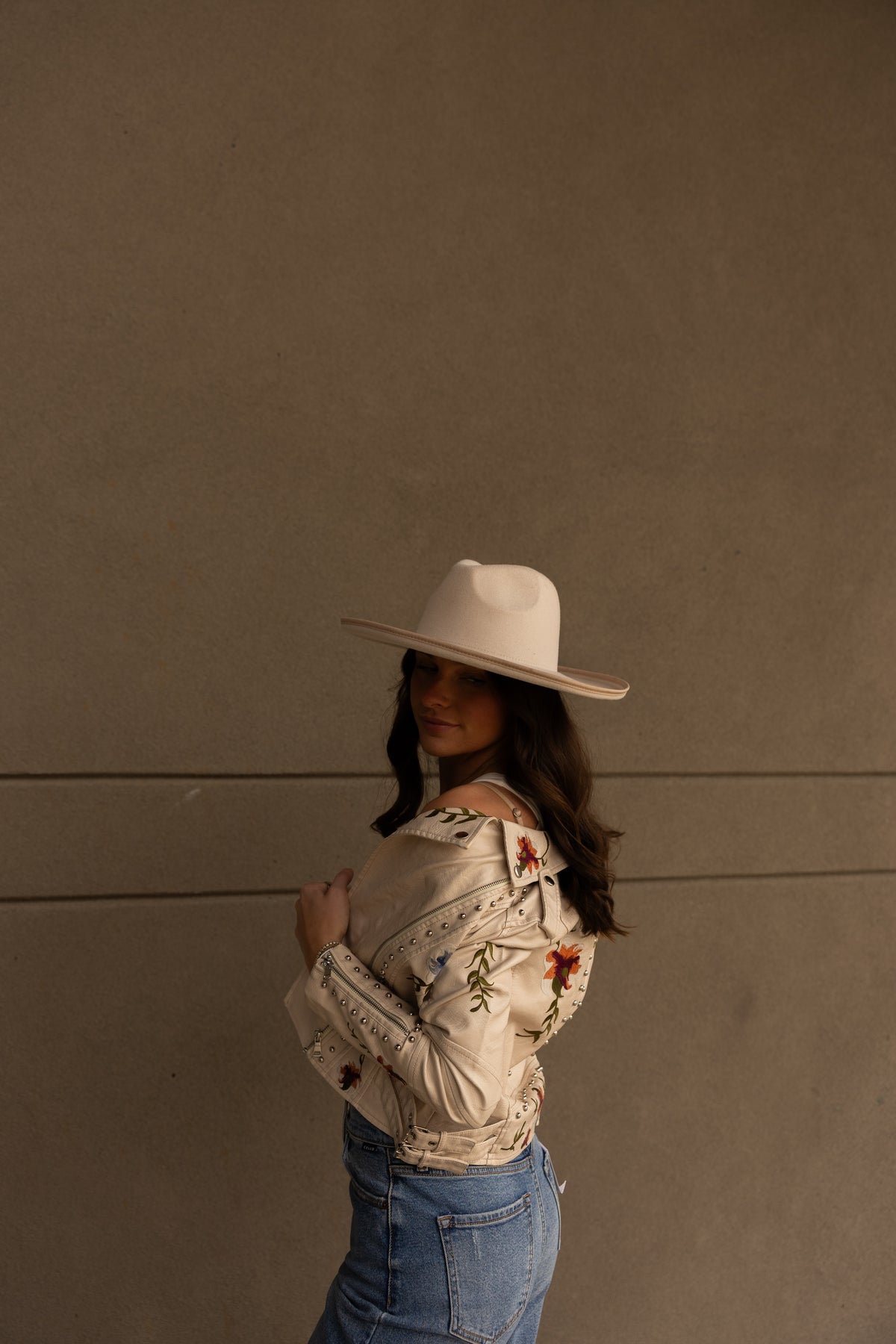 Floral Applique Bomber