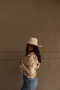 Floral Applique Bomber