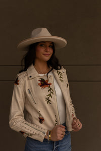 Floral Applique Bomber