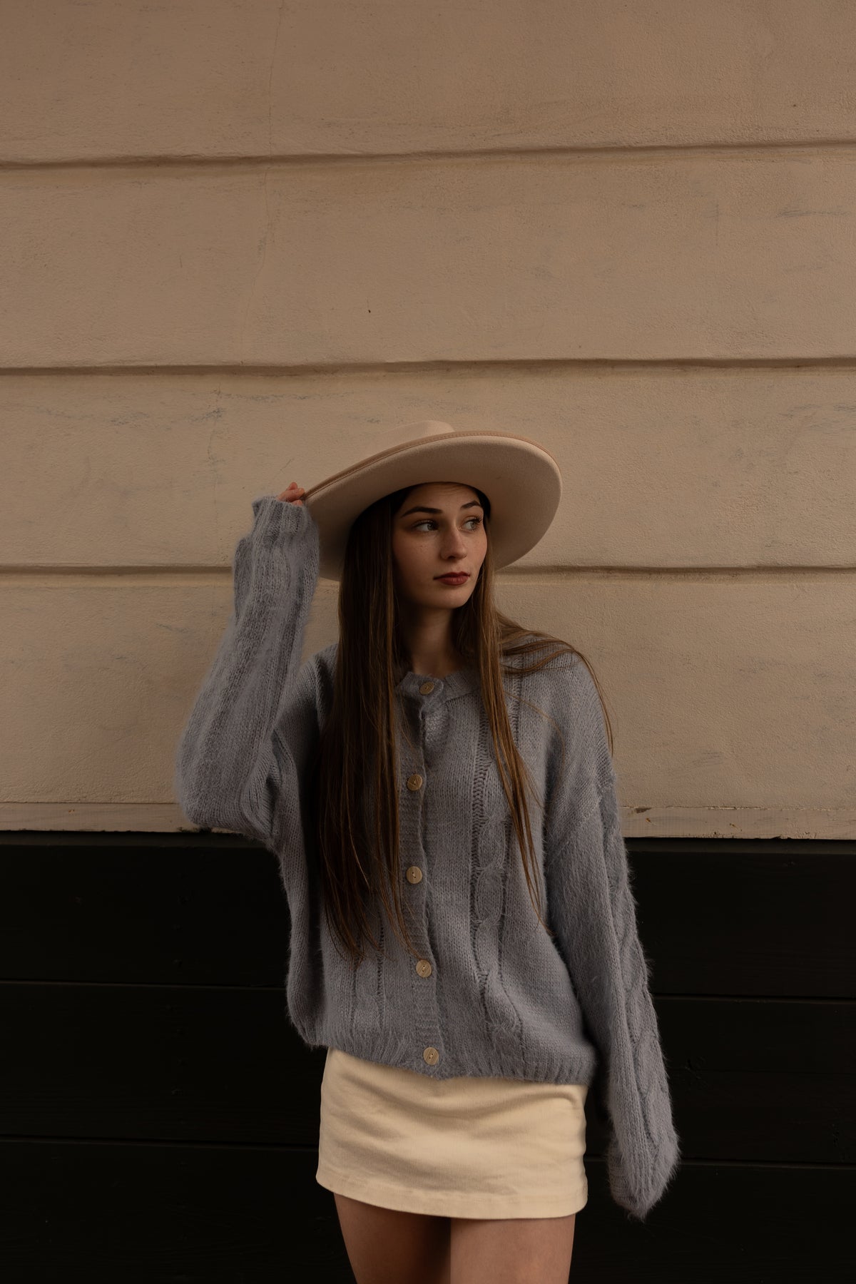 Coquette Cardigan (dusty blue)