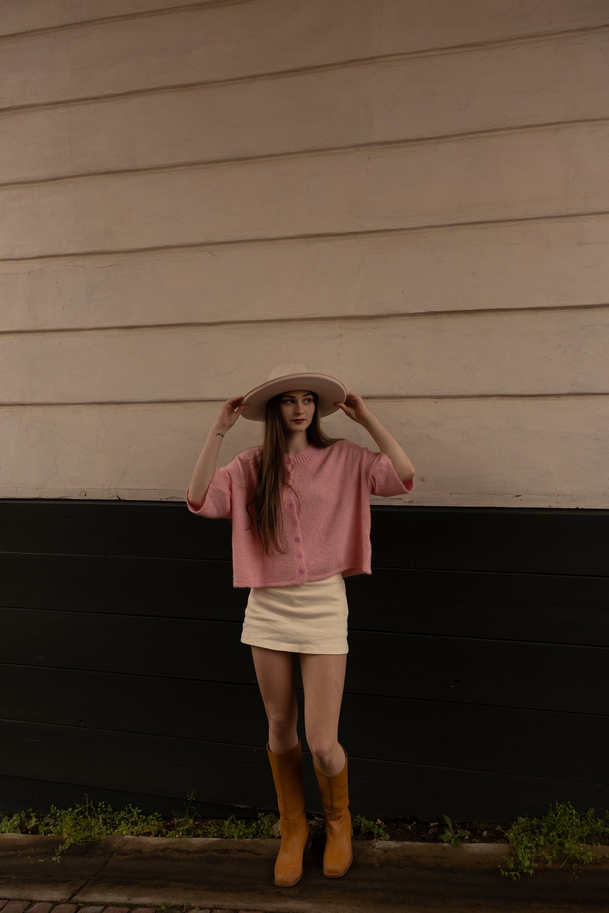 The Penny Cardigan (pink/ivory)