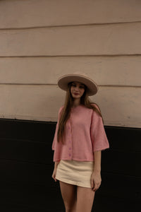 The Penny Cardigan (pink/ivory)