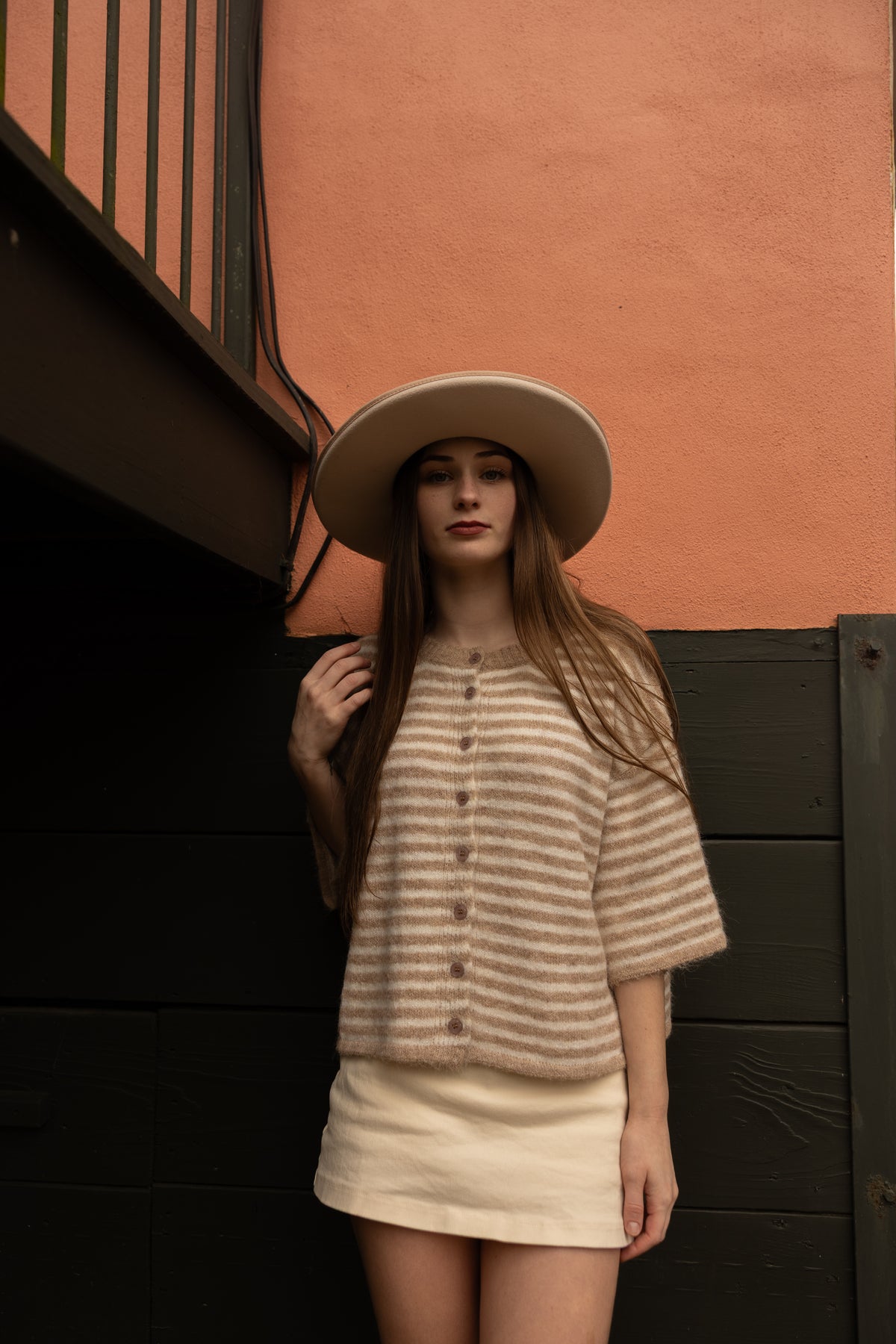 The Penny Cardigan (khaki/ivory)