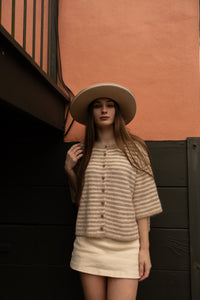 The Penny Cardigan (khaki/ivory)