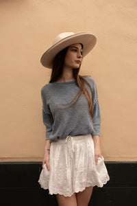 Boxy Mineral Wash Top (dusty blue)
