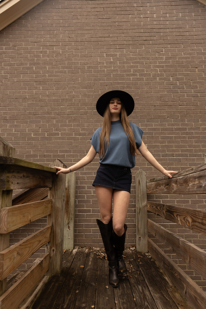 Rinse Denim Skort (indigo)