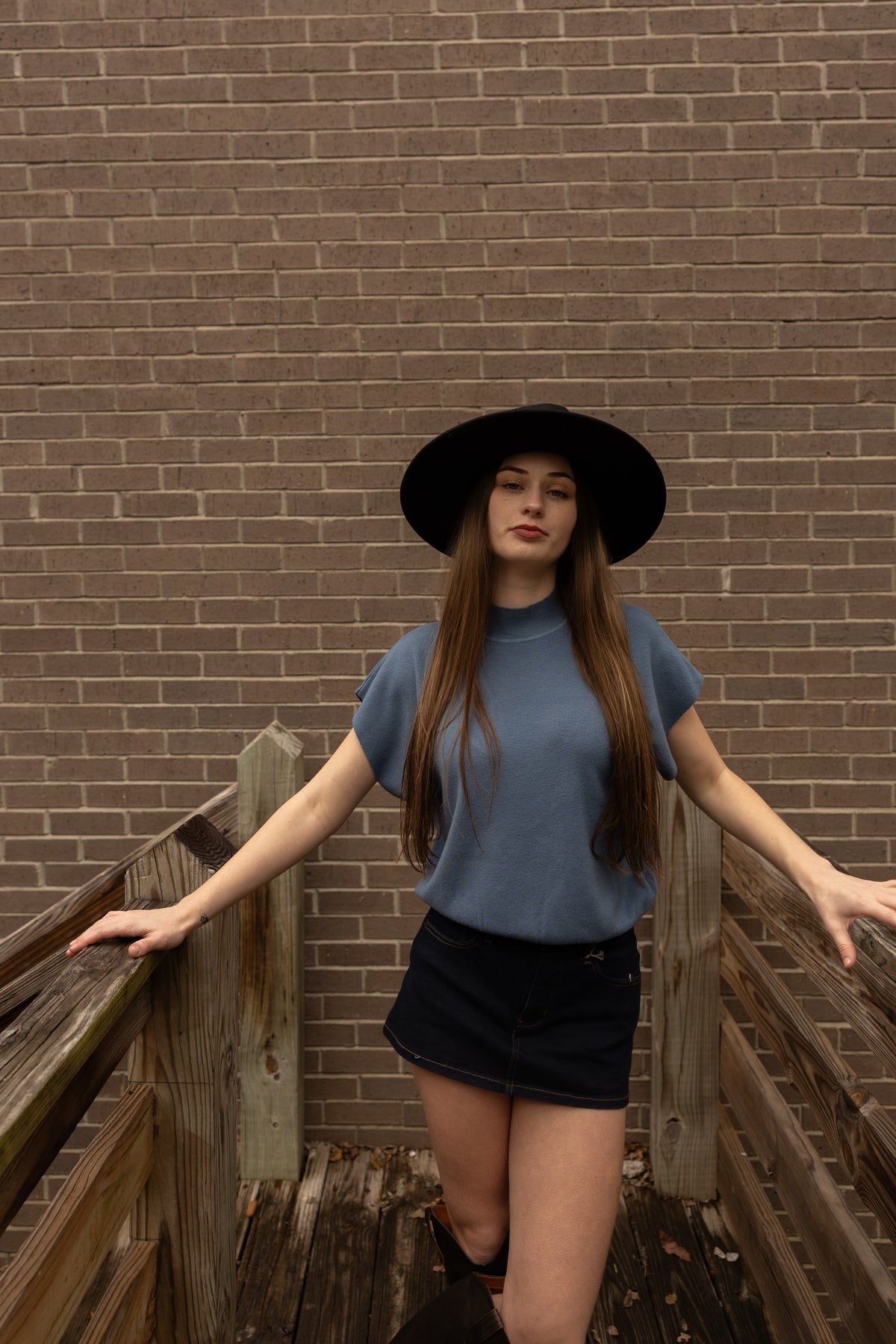 Rinse Denim Skort (indigo)