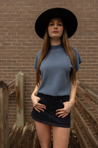 Rinse Denim Skort (indigo)