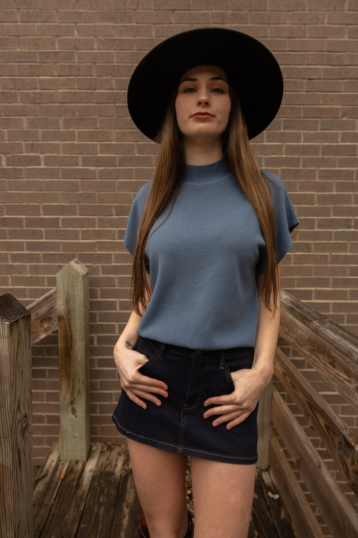 Rinse Denim Skort (indigo)