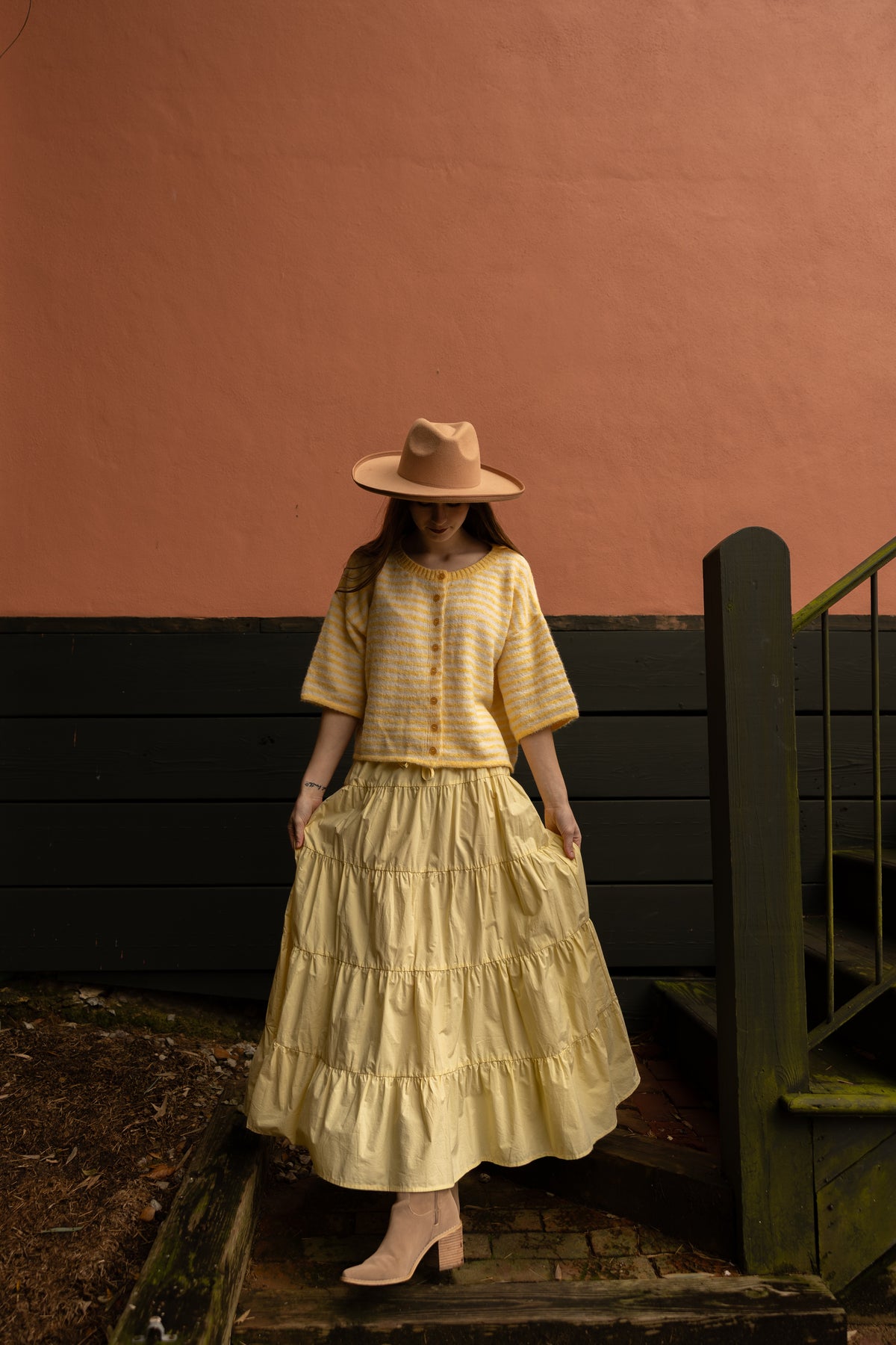 The Penny Cardigan (yellow/ivory)