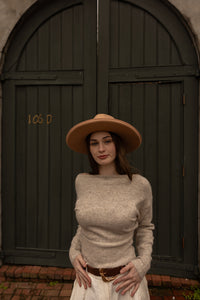 Arriella Off Shoulder Sweater (oatmeal)