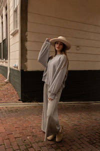 Darcy Wide Leg Joggers (sleet)