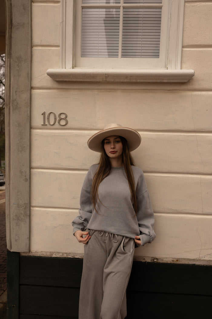 Acid Wash Fleece Sweatshirt