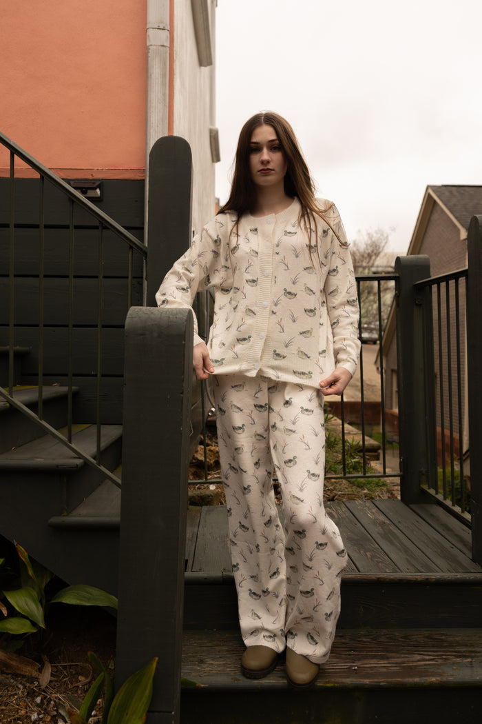 Duck Print Pants (cream)
