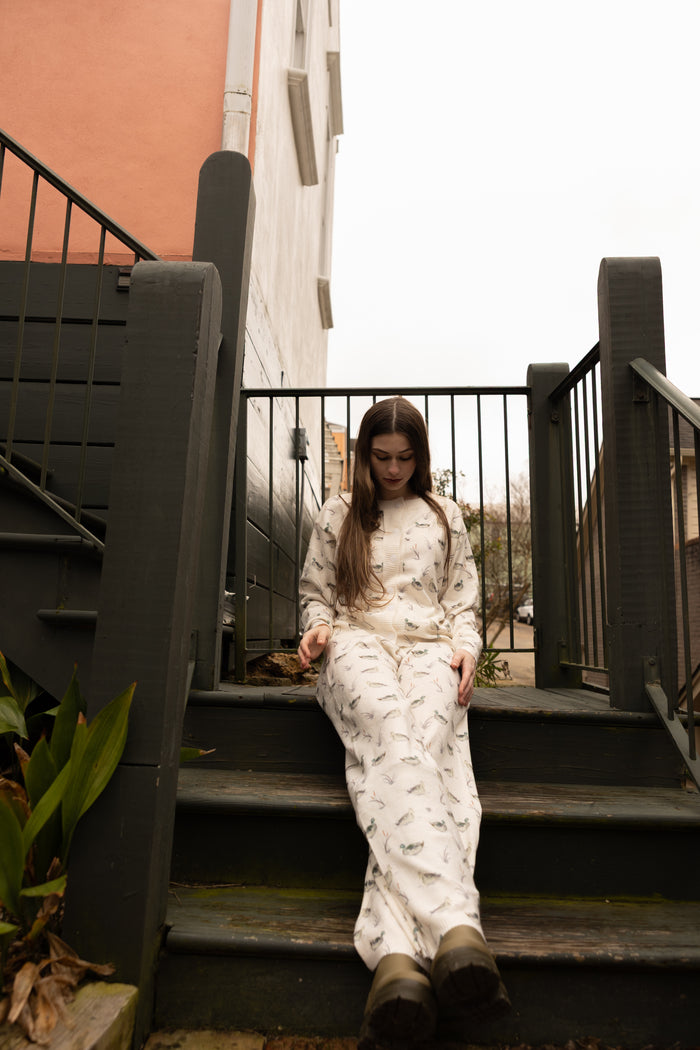 Duck Print Pants (cream)