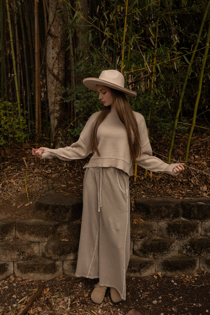 Darcy Wide Leg Joggers (ash mocha)