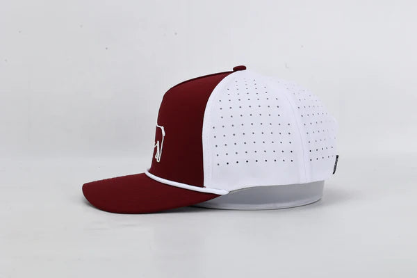 Mississippi State Bulldog Performance Rope Hat- Maroon/White - GEORGE-MARY'S