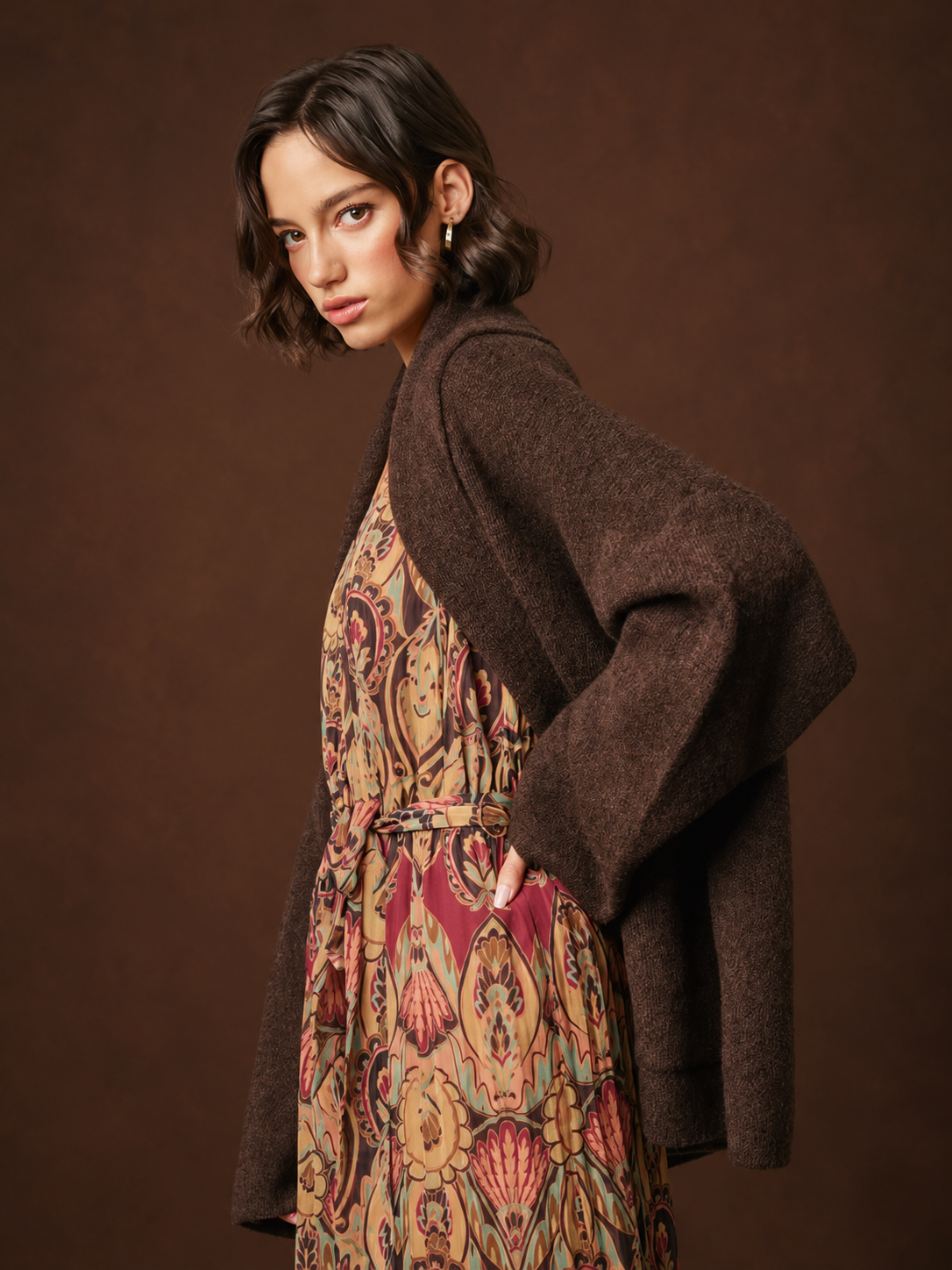 Edwards Cardigan (chocolate) - GEORGE-MARY'S