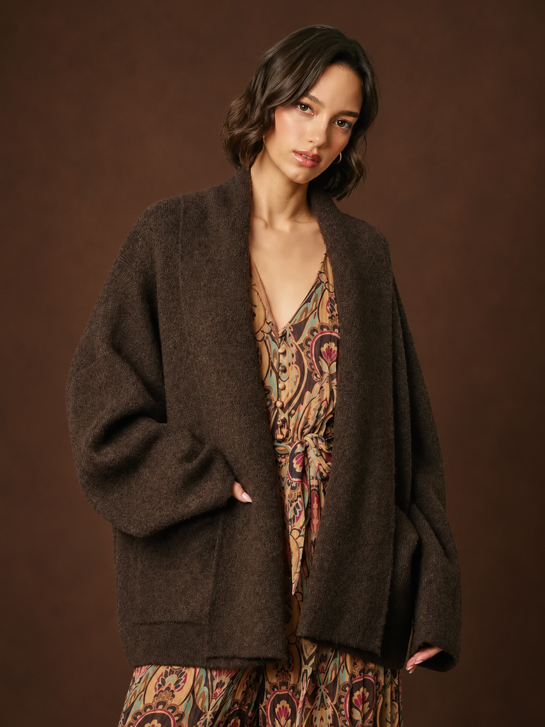Edwards Cardigan (chocolate) - GEORGE-MARY'S