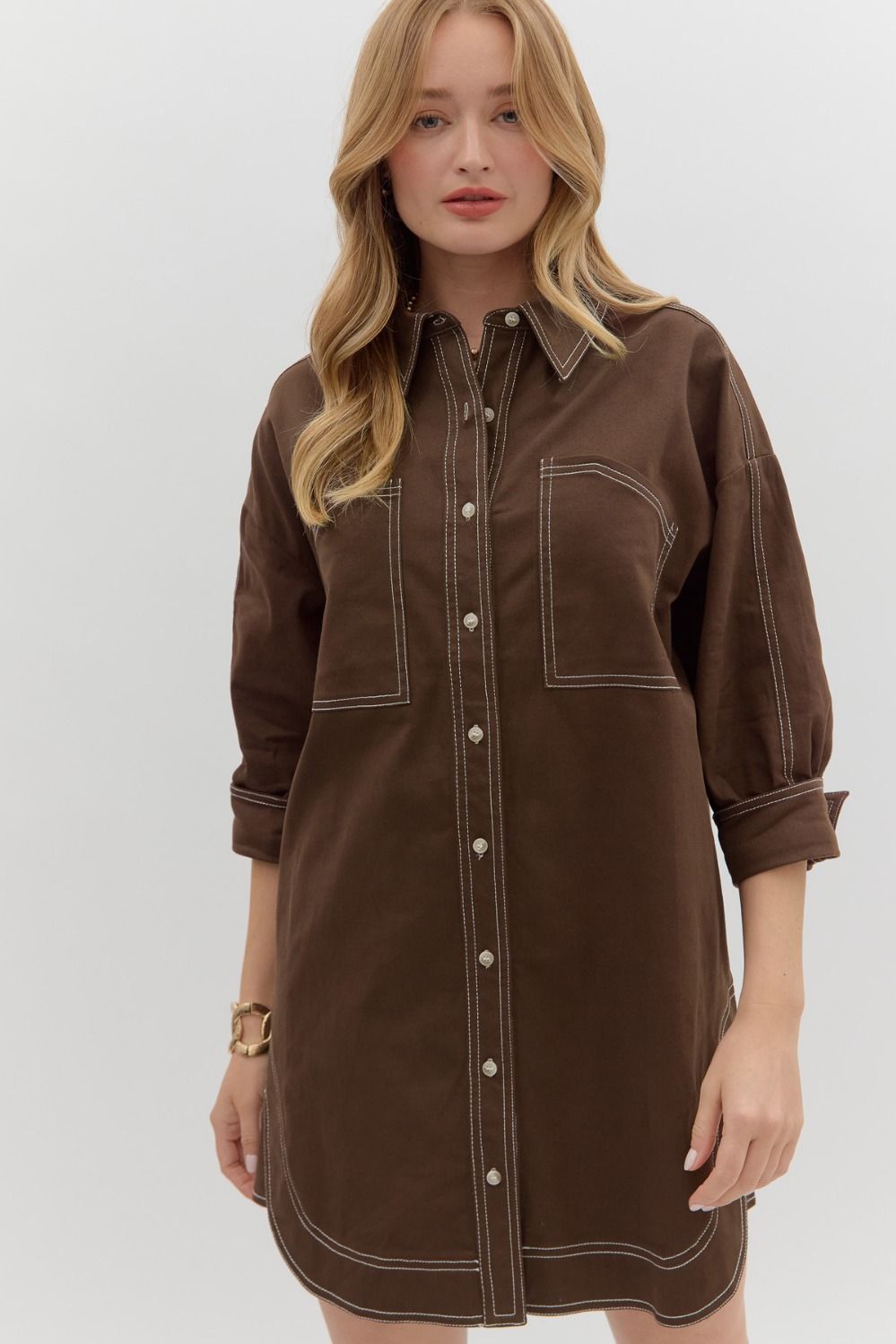 Sebastian Shirt Dress (brown)