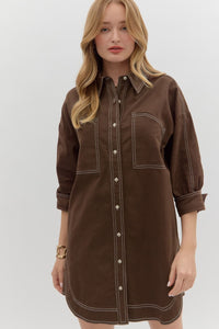 Sebastian Shirt Dress (brown)