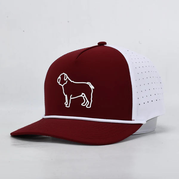 Mississippi State Bulldog Performance Rope Hat- Maroon/White - GEORGE-MARY'S