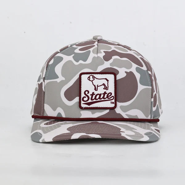 Mississippi State Bulldog Performance Rope Hat- Camo - GEORGE-MARY'S