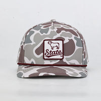 Mississippi State Bulldog Performance Rope Hat- Camo - GEORGE-MARY'S