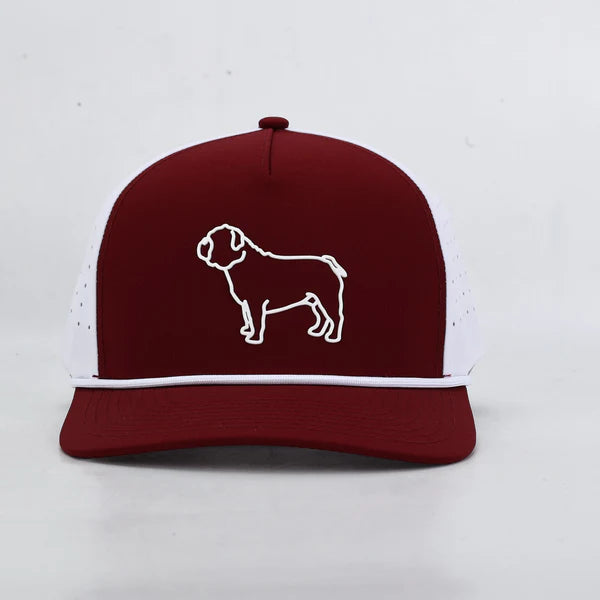 Mississippi State Bulldog Performance Rope Hat- Maroon/White - GEORGE-MARY'S