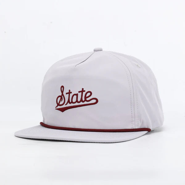 Mississippi State Script Poly Rope Hat - Grey - GEORGE-MARY'S