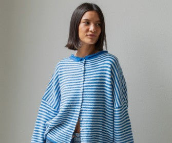 BEST SELLER The Piper Cardigan (blue stripe) - GEORGE-MARY'S