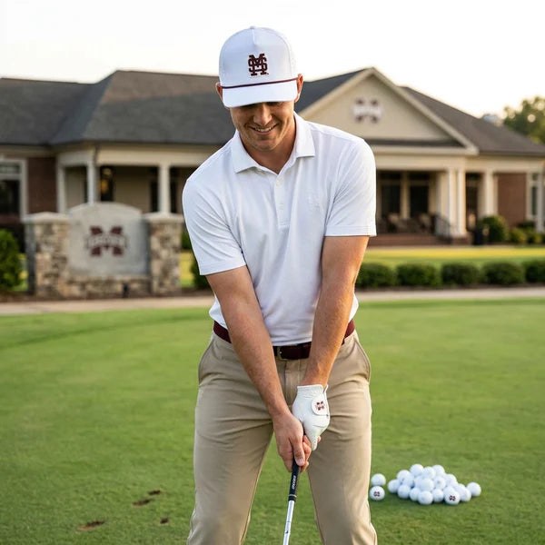 Mississippi State Performance Rope Hat- White - GEORGE-MARY'S