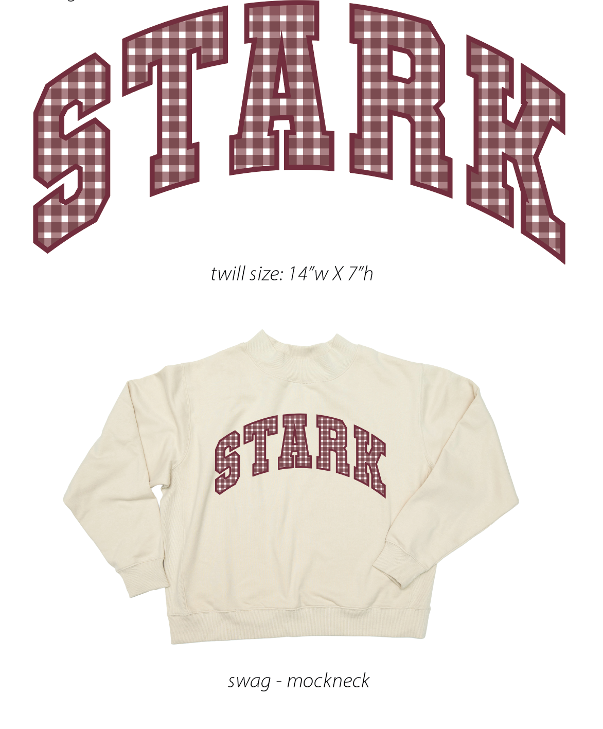 STARK Gingham Mockneck Sweatshirt - GEORGE-MARY'S