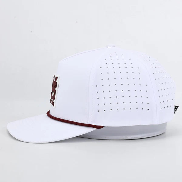 Mississippi State Performance Rope Hat- White - GEORGE-MARY'S
