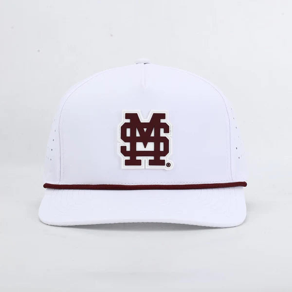 Mississippi State Performance Rope Hat- White - GEORGE-MARY'S