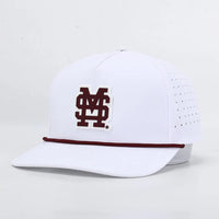 Mississippi State Performance Rope Hat- White - GEORGE-MARY'S