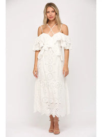 Mila Eyelet Maxi Dress (white)
