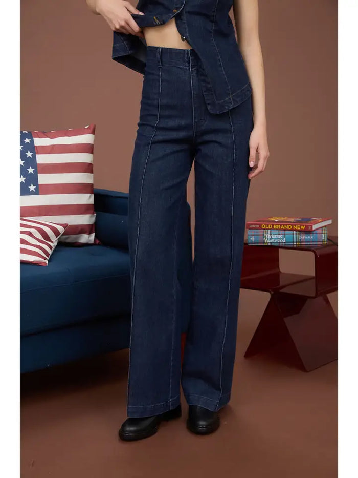 Indigo Seamed Trousers