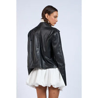 Pocket Faux Leather Jacket