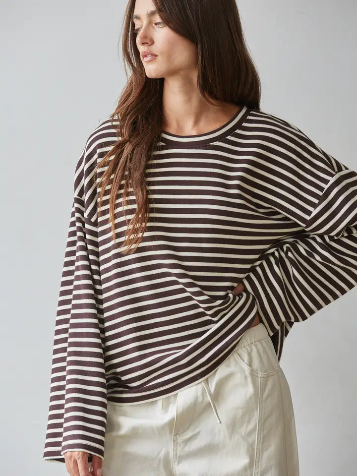 Hughes Striped Boxy Tee