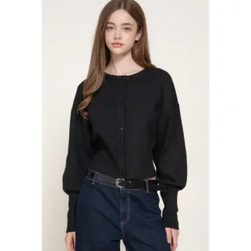 Black Sweater Cardigan