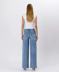 High Rise Twisted Seam Palazzo Jeans