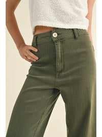 Marine Fit Wide Leg Pants (fade olive)
