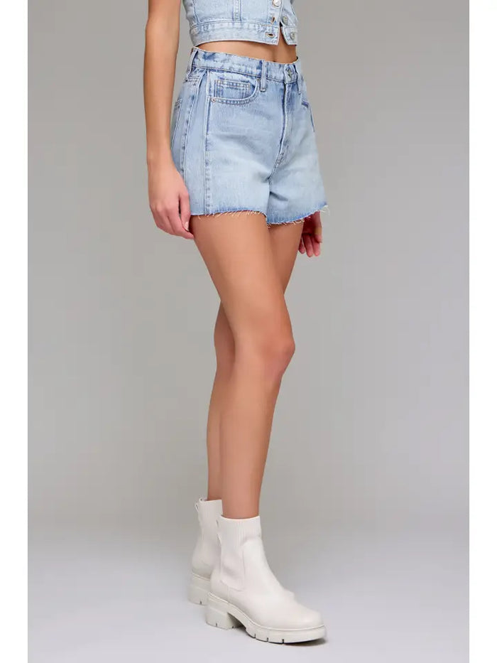 Boyfriend Side Seam Denim Shorts