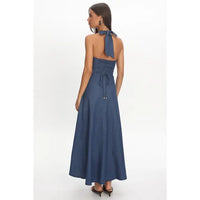 Millie Denim Halter Dress - GEORGE-MARY'S